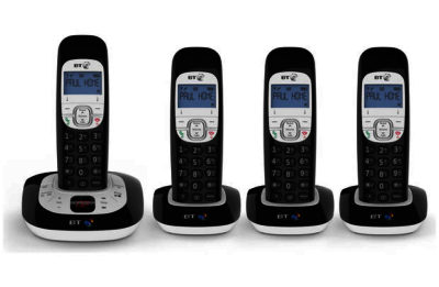 BT 3550 Cordless Telephone with Answer Machine - Quad